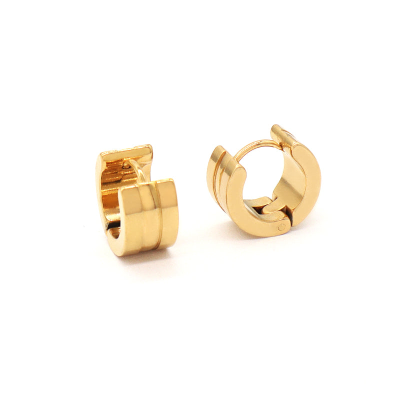 New Arrival Custom Fashion Wholesale Small Hoop Earring Women Gift Jewelry Gold Plated Stainless Steel Huggie Hoop Earrings