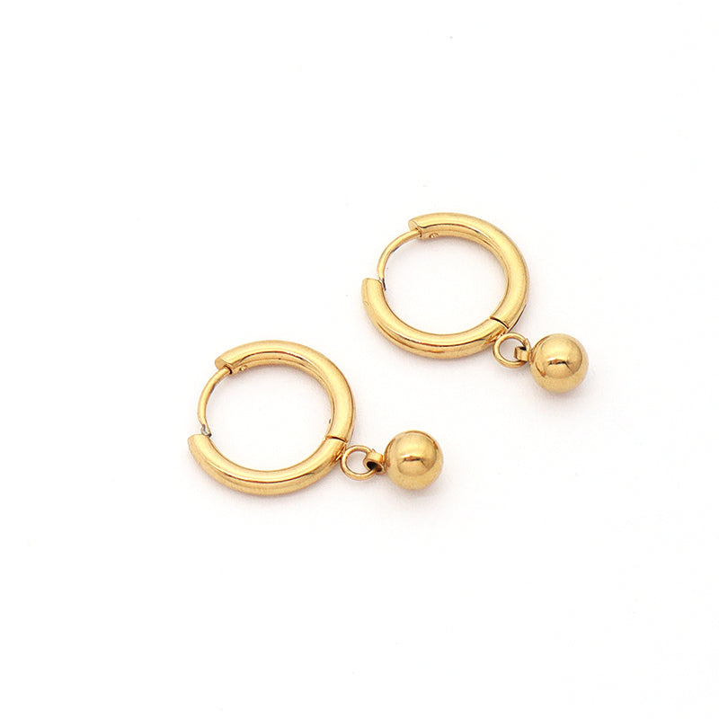 Newest Fashion Huggie Hoop Earring Women Gift Jewelry Wholesale Factory Custom Gold Plated Stainless Steel Hoop Earrings