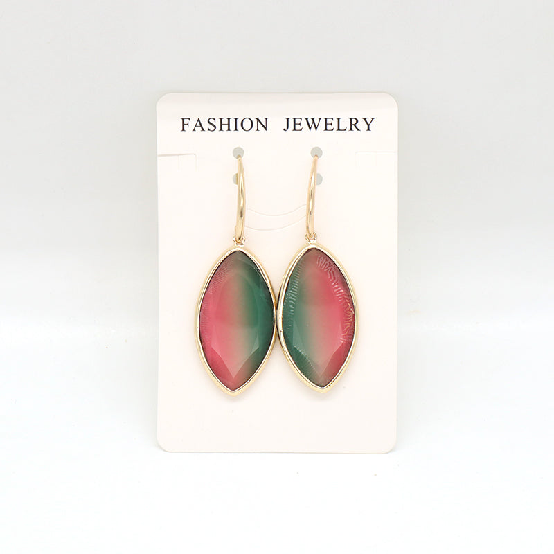 New Bulk Sale Various Colorful Custom Women White Pink Blue Earrings Hook Jewelry Gold Plated Healing Natural Stone Hook Earring