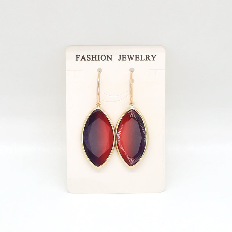 New Bulk Sale Various Colorful Custom Women White Pink Blue Earrings Hook Jewelry Gold Plated Healing Natural Stone Hook Earring