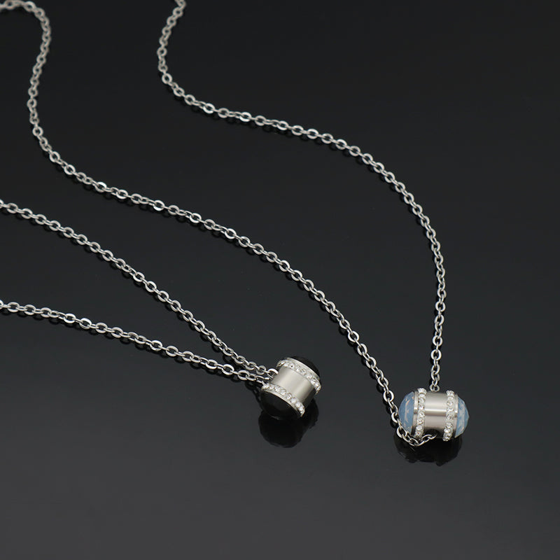 Custom China Factory New Fashion Wholesale Connector Charm Jewelry CZ No Tarnish Stainless Steel Pendant Necklace For Women