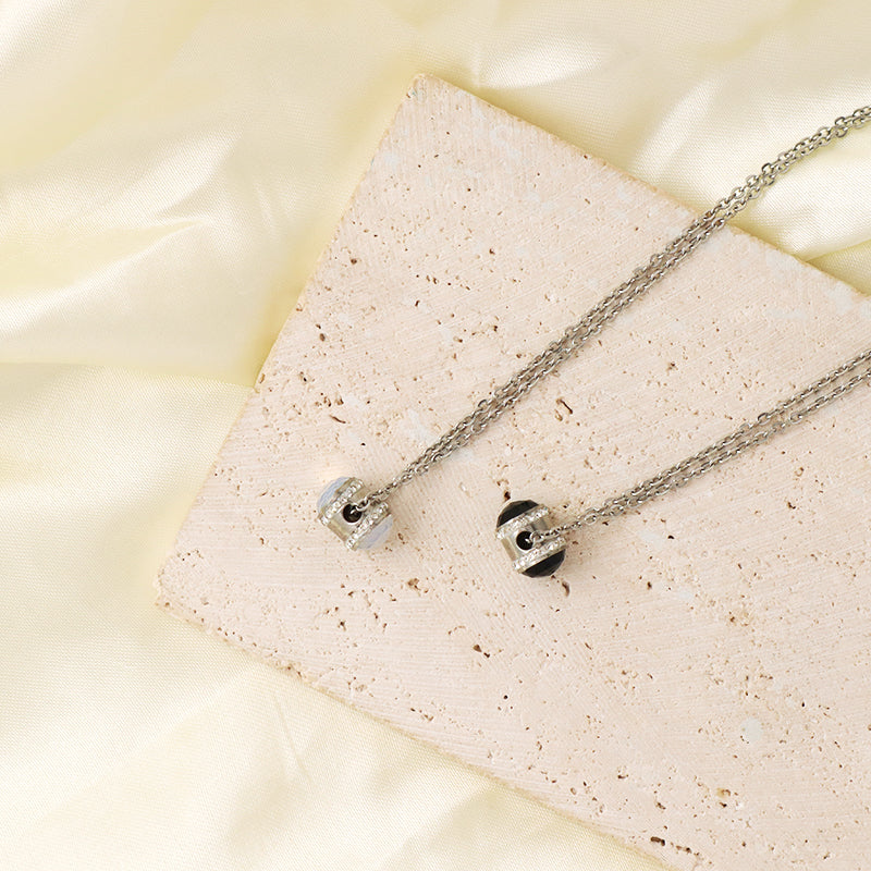 Custom China Factory New Fashion Wholesale Connector Charm Jewelry CZ No Tarnish Stainless Steel Pendant Necklace For Women