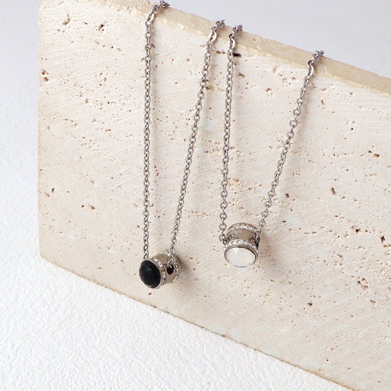 Custom China Factory New Fashion Wholesale Connector Charm Jewelry CZ No Tarnish Stainless Steel Pendant Necklace For Women