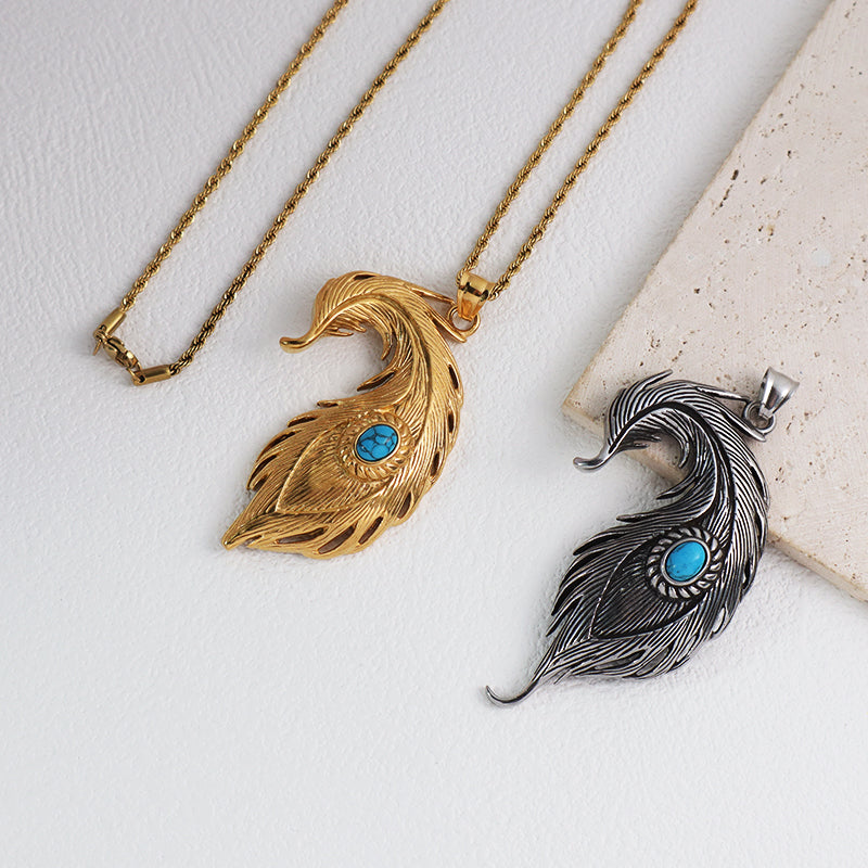 Newest Wholesale Fashionable Customized Jewelry Gold Plated Stainless Steel Natural Stone Pendant Necklace For Men Women