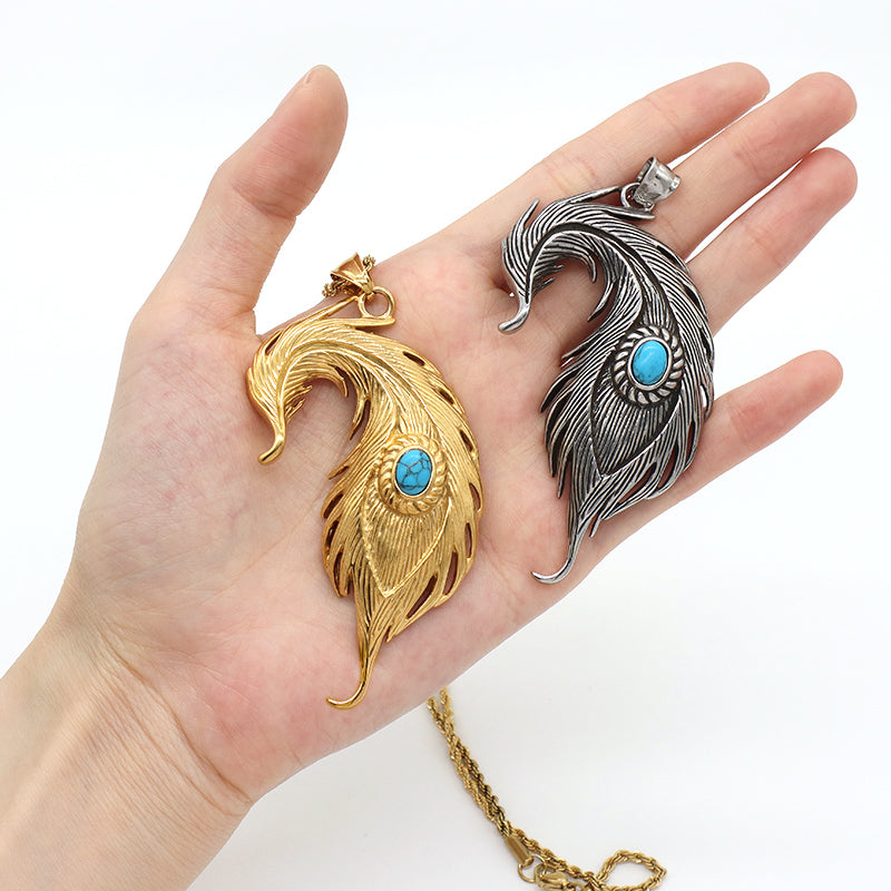 Newest Wholesale Fashionable Customized Jewelry Gold Plated Stainless Steel Natural Stone Pendant Necklace For Men Women