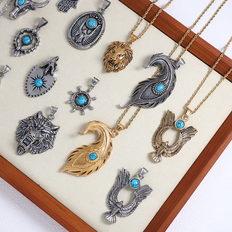 Hot Selling Custom New Manufacture Wholesale Fashion Skull Men Women Jewelry No Tarnish Stainless Steel Skull Pendant Necklace