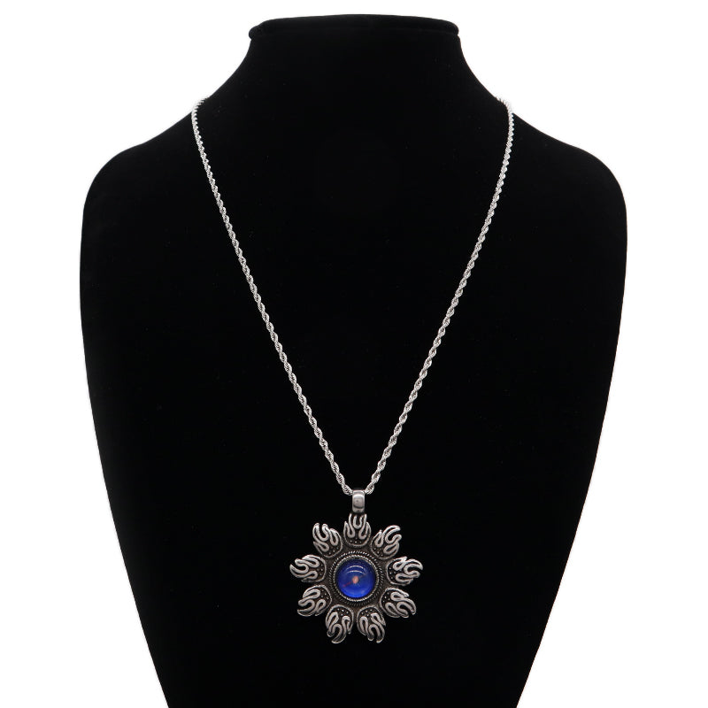 New Arrival Factory Wholesale Fashionable Custom Jewelry No Tarnish Stainless Steel Sun Star Pendant Necklace For Men Women