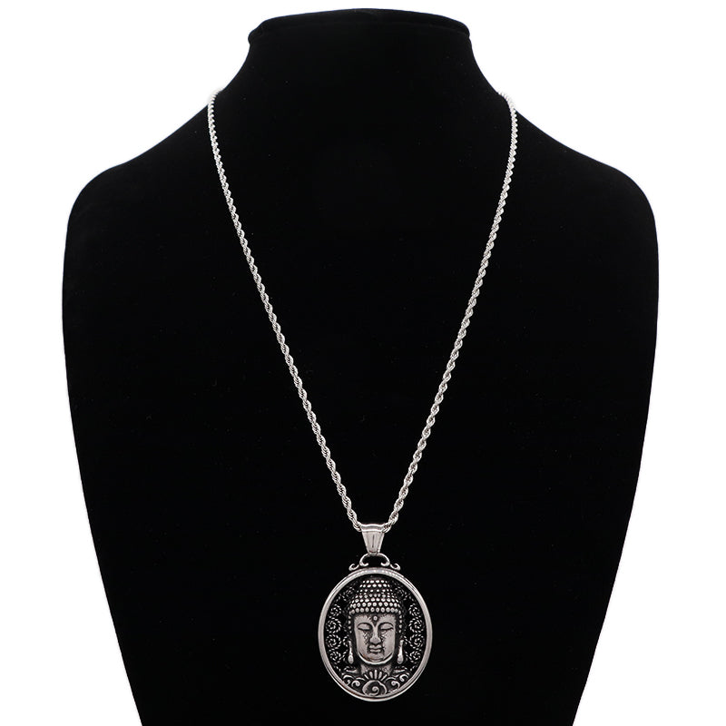 Custom Factory Wholesale Manufacture Fashion Buddha Pendant Jewelry No Tarnish Stainless Steel Buddha Necklace For Men Women