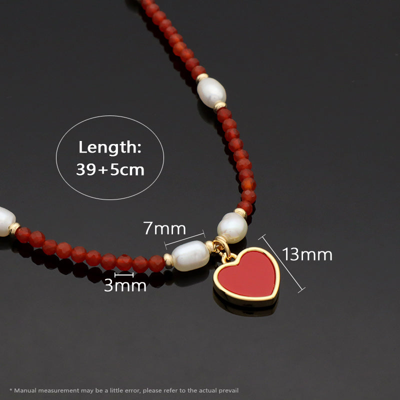 OEM Handmade Customized Wholesale Manufacture Factory Gold Plated Brass Pendant Natural Stone Beads Fresh Water Pearl Necklace