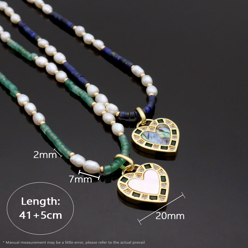 OEM Factory Wholesale Customized Handmade China Factory Women Gold Plated Shell Pendant Fresh Water Pearl Natural Stone Necklace