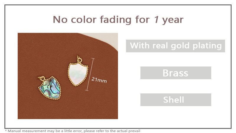 Good Quality Manufacture Shell Charm Pendant Jewelry Wholesale Custom DIY Gold Plated Natural Shell Pendant For Necklace Making