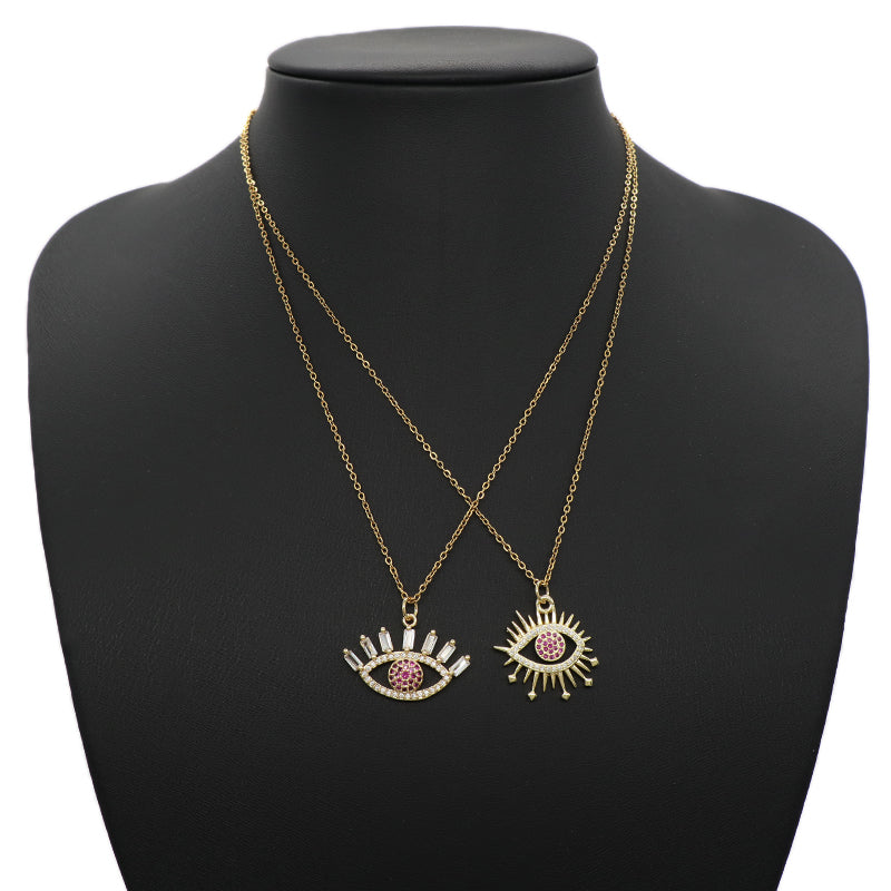 Hot Selling Customized Fashion Women Turkish Evil Eyes Jewelry Charm Diy Gold Plated CZ Devil Eyes Pendant For Bracelet Necklace