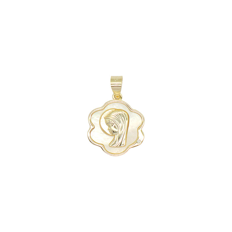 Custom Wholesale Manufacture Shell China Factory Gold Plated Charm Jewelry  CZ 925 Sterling Silver Natural Shell Pendant For Necklace Making