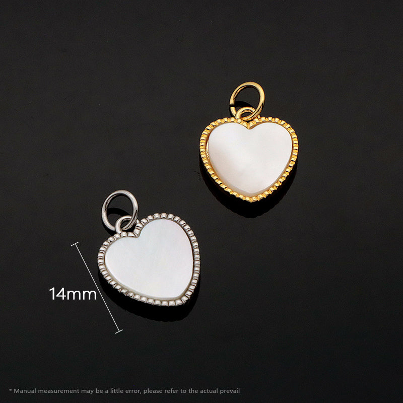 New Manufacture Factory Custom Shell Charm Pendant Jewelry Gold Plated Natural  Heart Shell Pendant For Necklace
