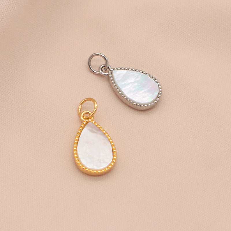 Newest Wholesale Custom Manufacture Factory Charm Women Gold Plated Waterdrop Shell Pendant For Jewelry Accessories