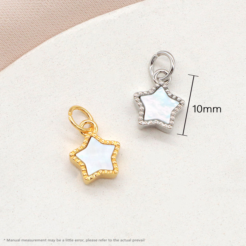 Wholesale Manufacture China Factory Custom Necklace Pendant Charm Gold Plated Star Shell Pendant For Women Gift