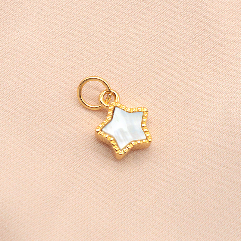 Wholesale Manufacture China Factory Custom Necklace Pendant Charm Gold Plated Star Shell Pendant For Women Gift