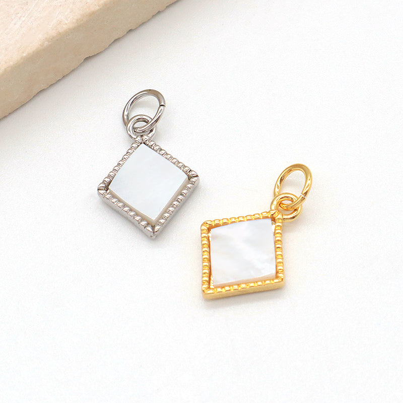 Newest Wholesale Custom Manufacture Factory Charm Women Gold Plated Prismatic Shell Pendant For Jewelry Accessories