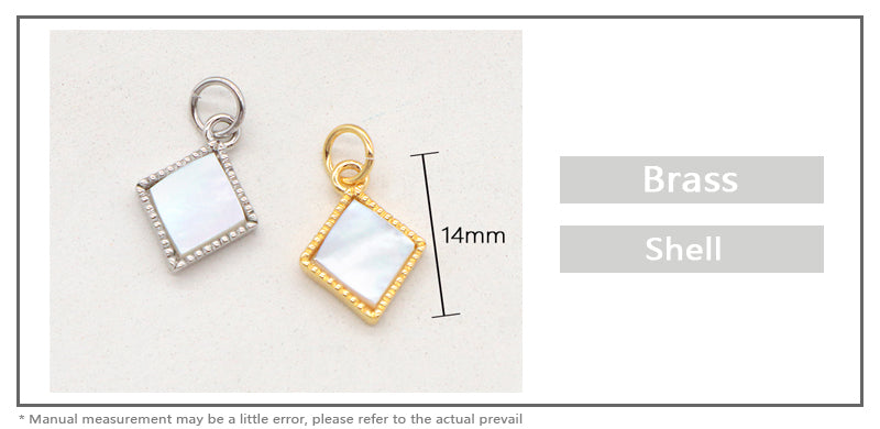 Newest Wholesale Custom Manufacture Factory Charm Women Gold Plated Prismatic Shell Pendant For Jewelry Accessories
