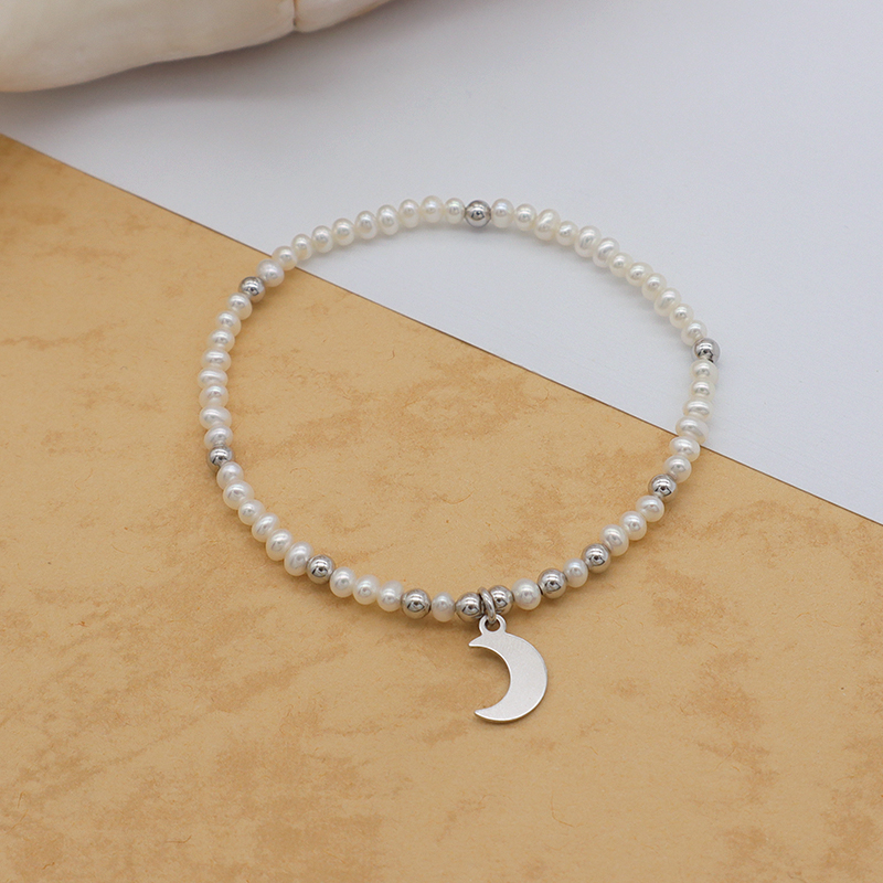 2021 trendy bracelet High quality natural fresh water pearl 925 sterling silver bracelets beaded bracelet