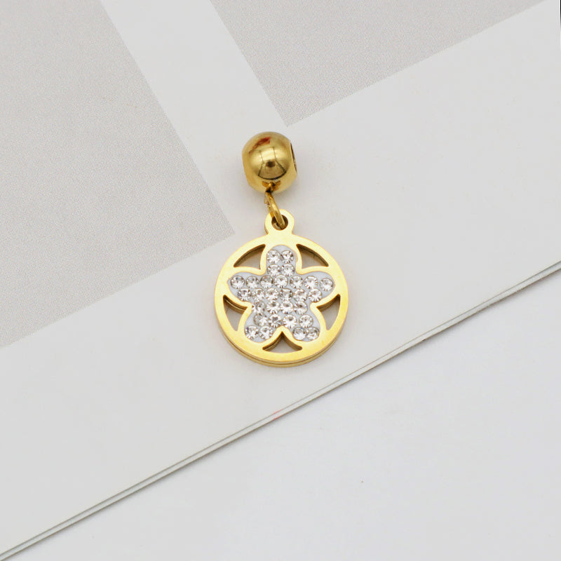 2023 New jewelry necklace evil eyes pendant charms DIY gold plated stainless steel charms bulk for jewelry makingPopular