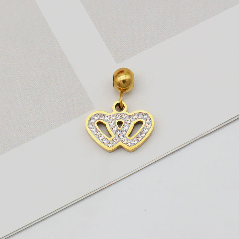 2023 New jewelry necklace evil eyes pendant charms DIY gold plated stainless steel charms bulk for jewelry makingPopular