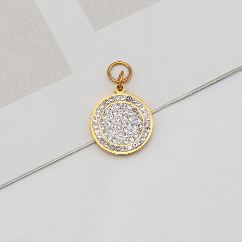 2023 New jewelry necklace evil eyes pendant charms DIY gold plated stainless steel charms bulk for jewelry makingPopular