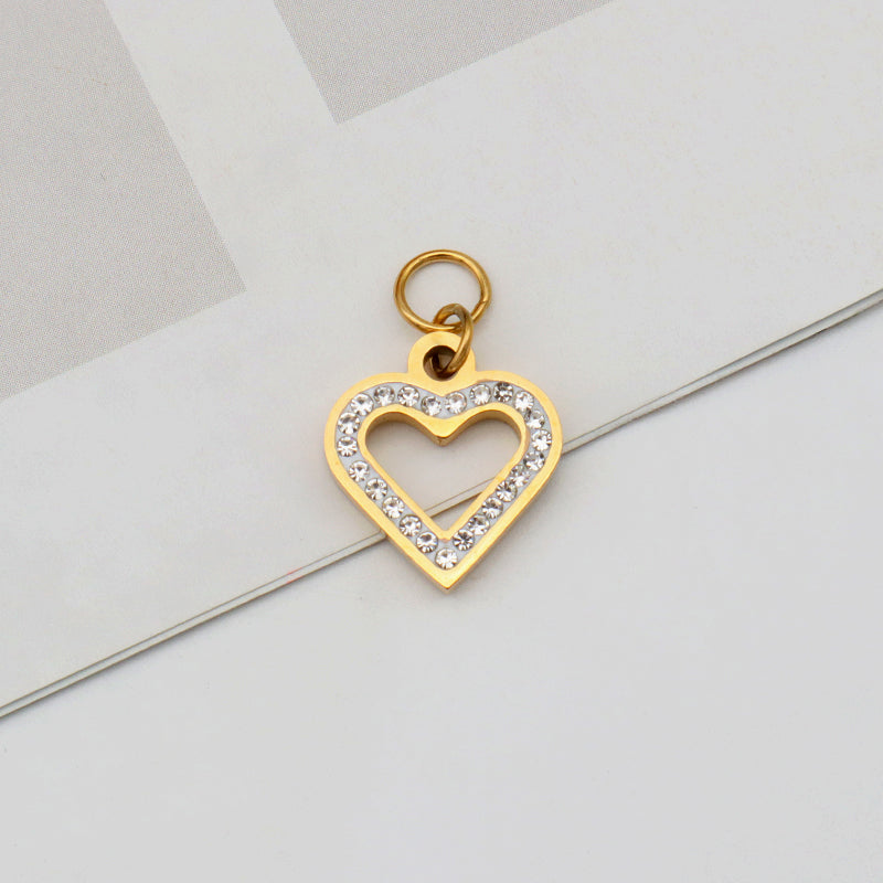 2023 New jewelry necklace evil eyes pendant charms DIY gold plated stainless steel charms bulk for jewelry makingPopular