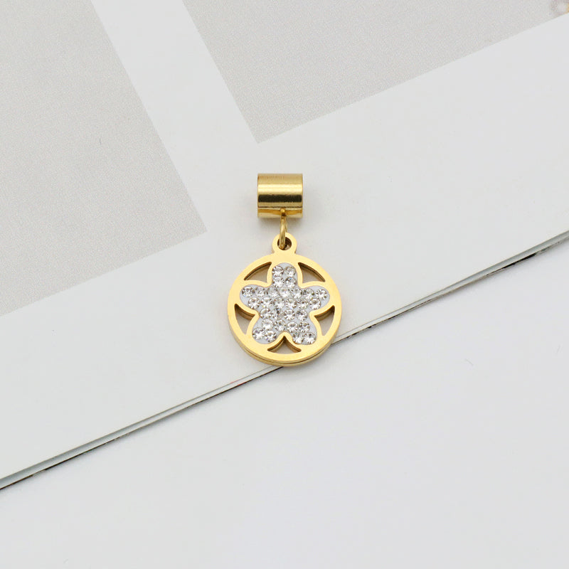 2023 Wholesale Custom New trendy jewelry pendants 18K gold plated stainless steel charms
