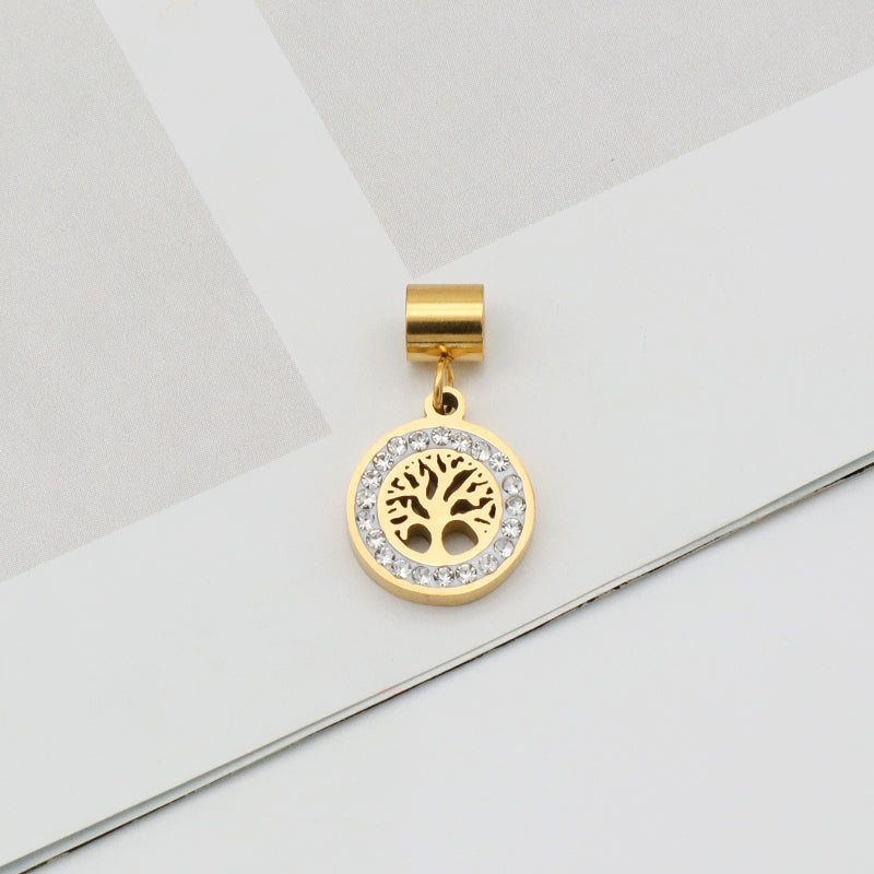 2023 Wholesale Custom New trendy jewelry pendants 18K gold plated stainless steel charms