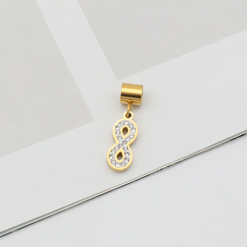 2023 Wholesale Custom New trendy jewelry pendants 18K gold plated stainless steel charms