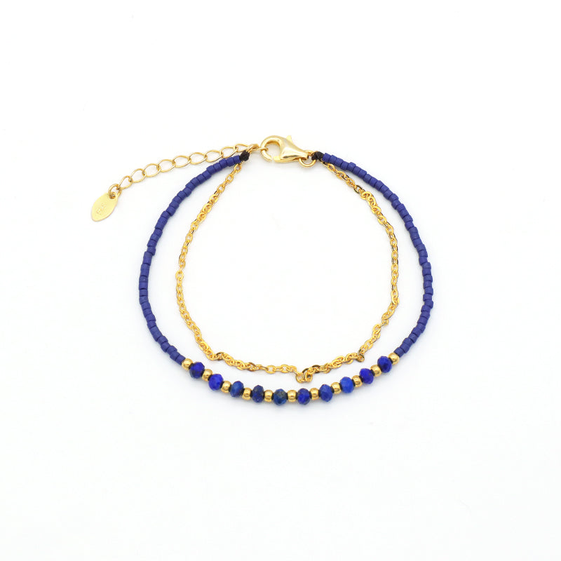 2022 OEM Manufacture Spring 925 Sterling Silver Miyuki Natural stone Handmade Beaded Bracelet