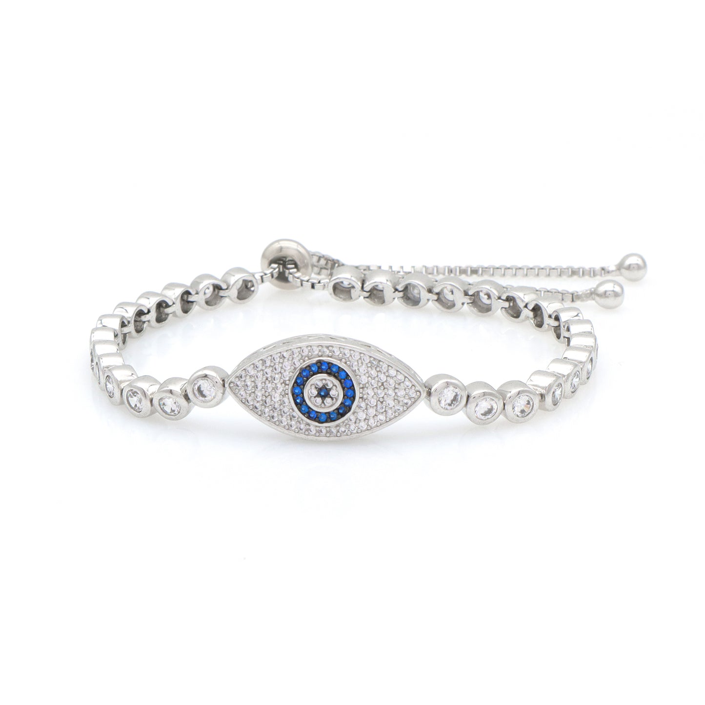 High Quality Elephant Hand Heart Eye Charm bangle bracelet jewelry set Micro Pave CZ rhodium luxury evil eyes bracelet for women
