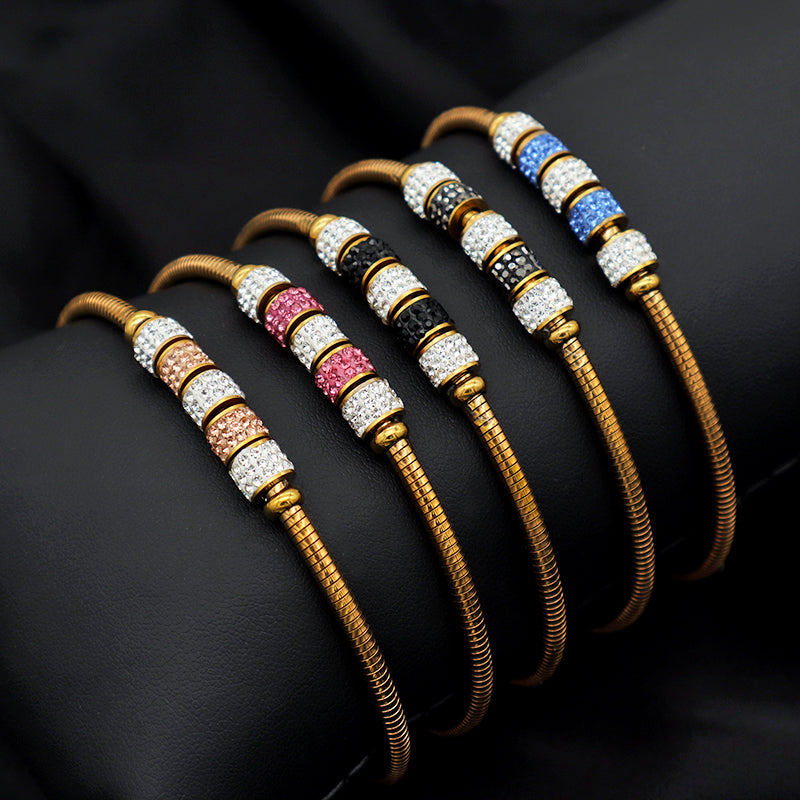 Wholesales 2023 fashion jewelry 18k gold plated stainless steel designer charms bracelets bangle
