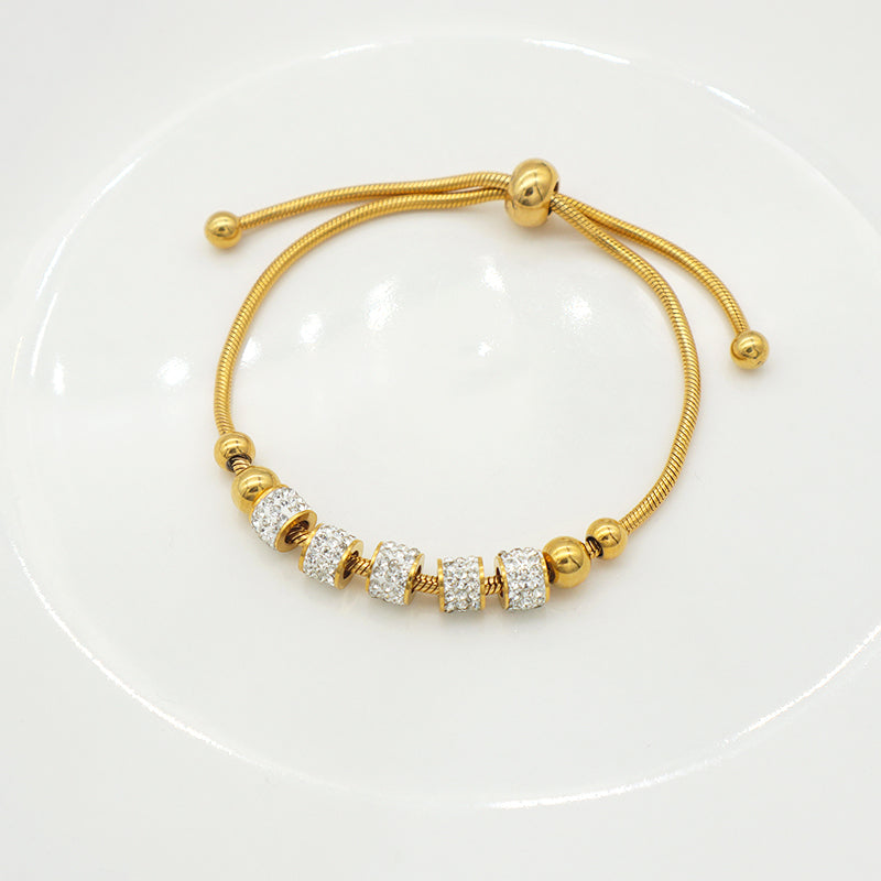 2023 trendy high quality Ladies stainless steel gold plated charms pandoraa bracelets