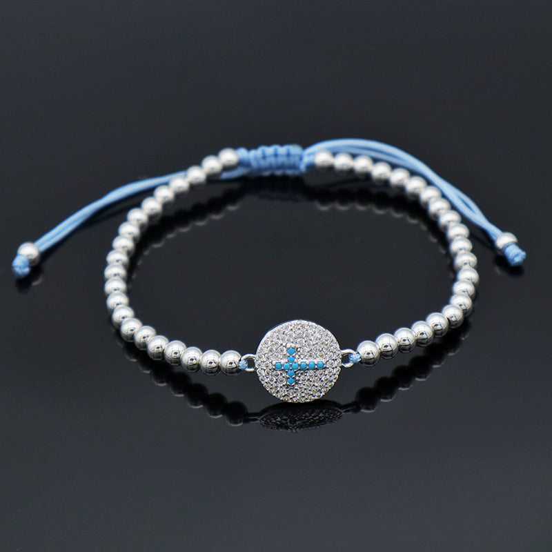GOOD QUALITY 2023 new women jewelry rhodium evils eye charm beaded bracelet turkish evils eye