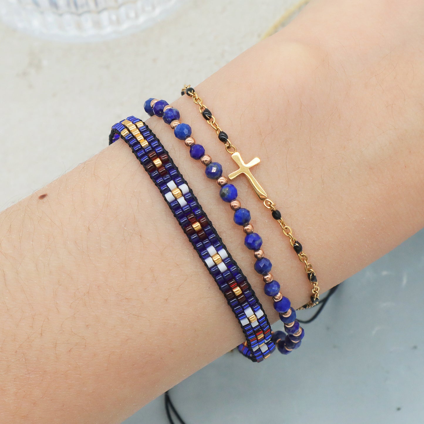 Newest Customized handmade Trendy Cross Flower miyuki bracelet bangle jewelry adjustable Miyuki Beads Bracelet for women