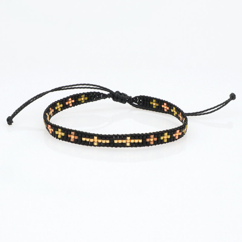 Women Fashion Customized Woven Cross Miyuki Seed Beads bracelet bangle jewelry Bohemian adjustable Handmade Miyuki Bracelet