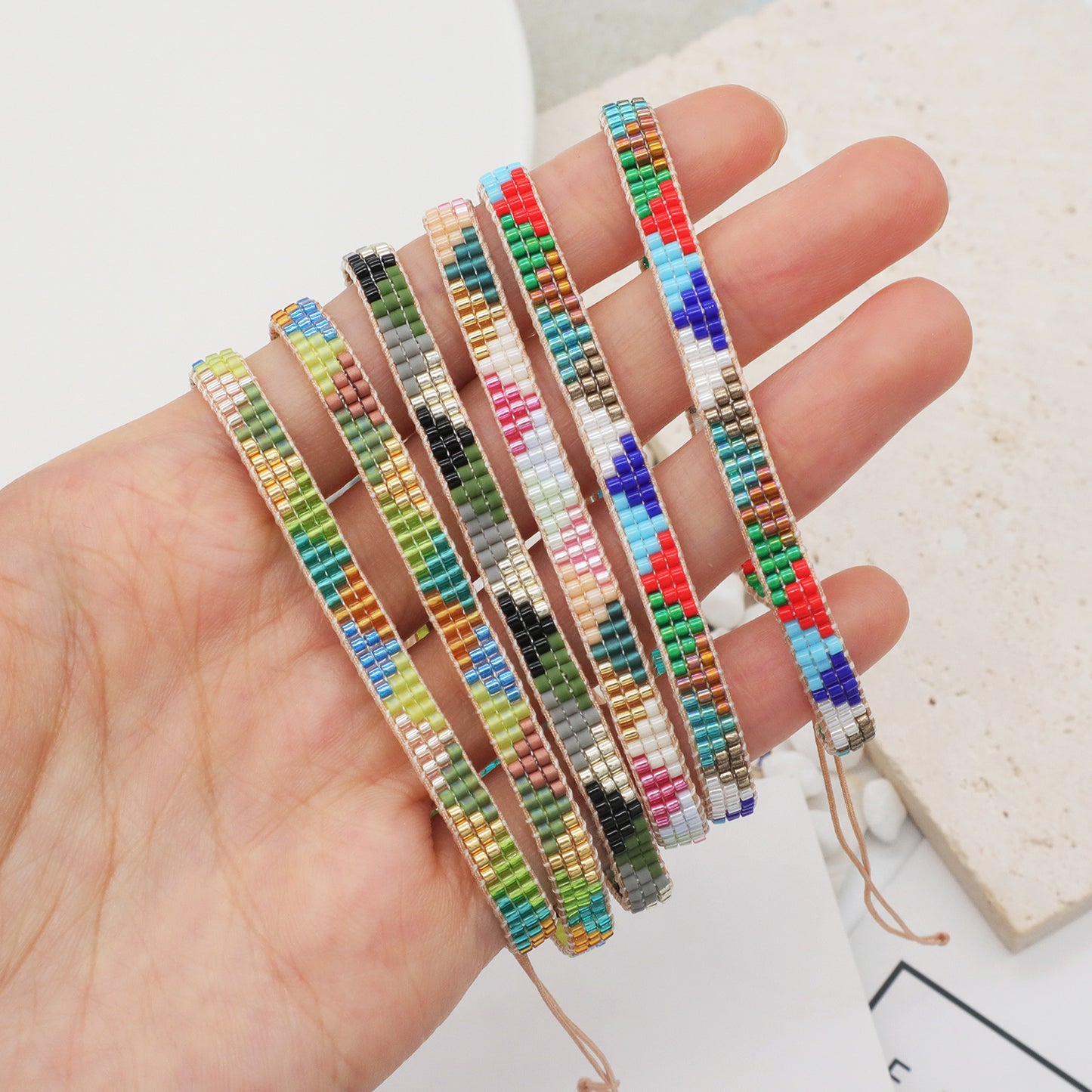 Popular Boho Jewelry Handmade Custom Miyuki bracelet bangle Fashion adjustable Woven Seed Bead Miyuki Bracelet for Women