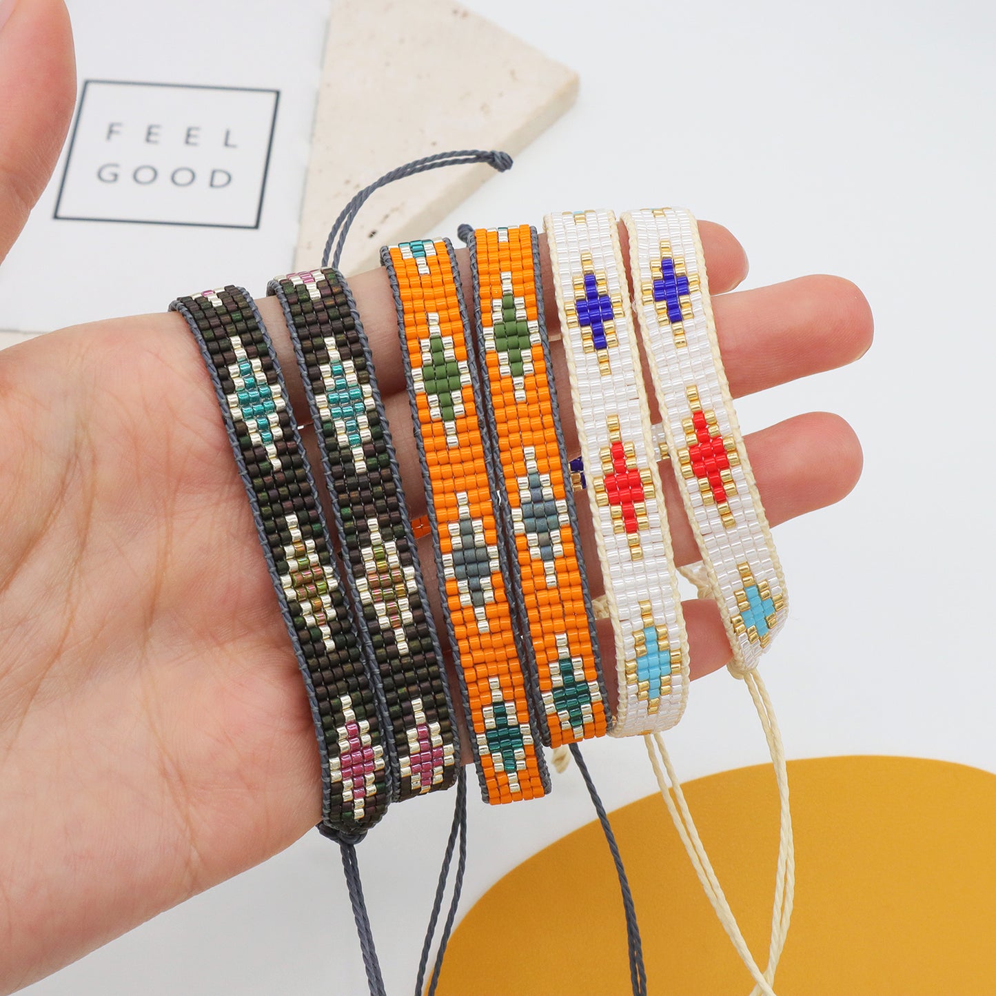 Multi color New Fashion Customized adjustable Handmade Colorful Woven Miyuki Beads bracelet bangle Jewelry for Teen Girl Women