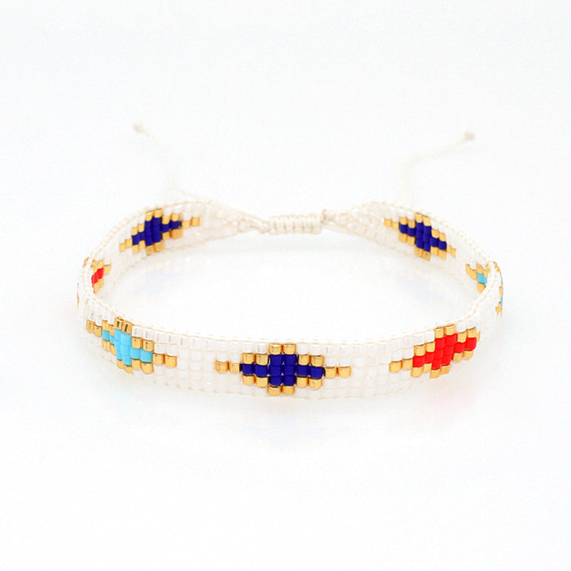 Multi color New Fashion Customized adjustable Handmade Colorful Woven Miyuki Beads bracelet bangle Jewelry for Teen Girl Women