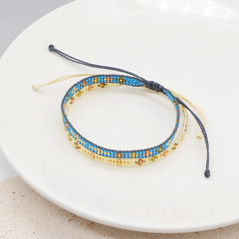 Custom 2022 New Fashion Braieded Rope adjustable Miyuki bracelet Handmade Colorful Woven Miyuki Beads bracelet bangle Jewelry