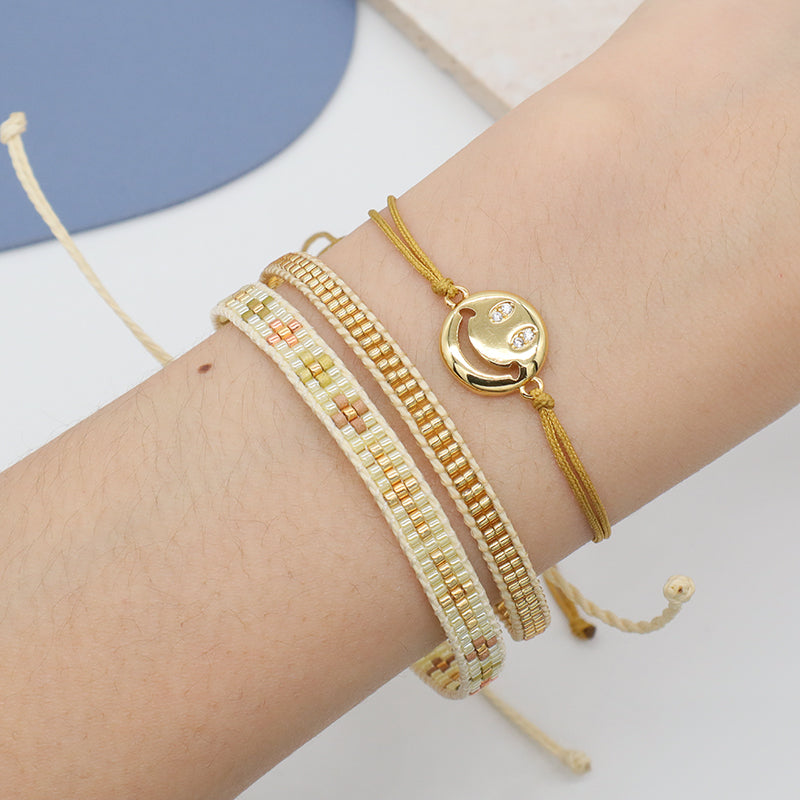 Custom 2022 New Fashion Braieded Rope adjustable Miyuki bracelet Handmade Colorful Woven Miyuki Beads bracelet bangle Jewelry