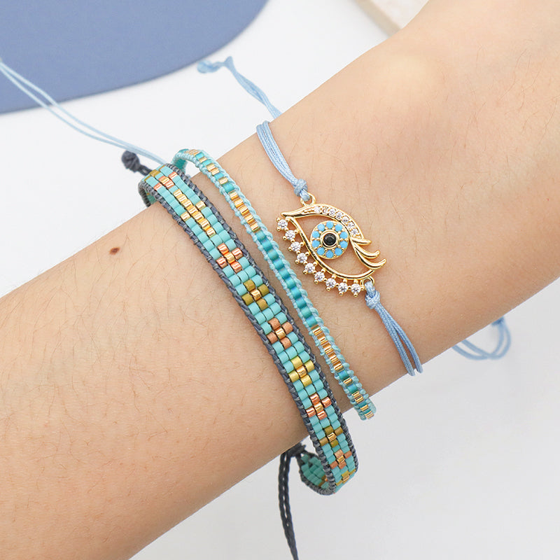 Wholesale Trending Jewelry Custom Women adjustable Seed Beads Friendship Miyuki bracelet Handmade Colorful Woven Miyuki bracelet
