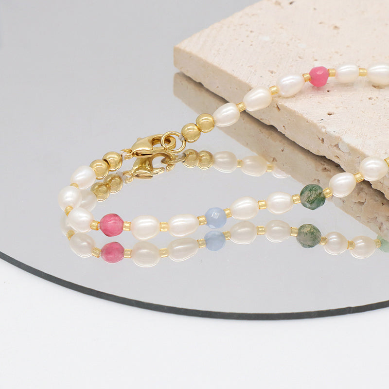 New Wholesale custom Handmade miyuki natural stone beaded bracelets jewelry fresh water pearl bracelet for women girls