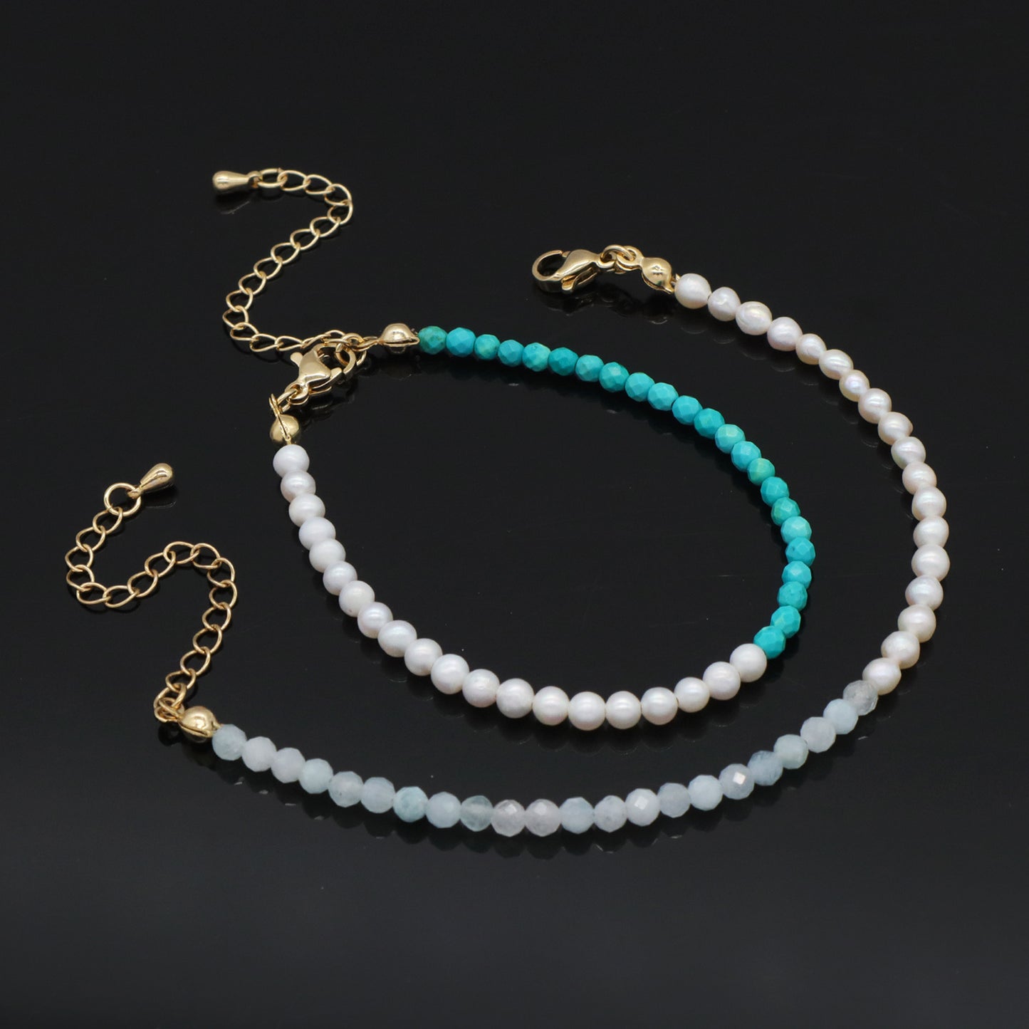 Custom Wholesale Handmade natural stone Bracelets Bangle jewelry fresh water pearl beaded bracelet For Women Girls kids