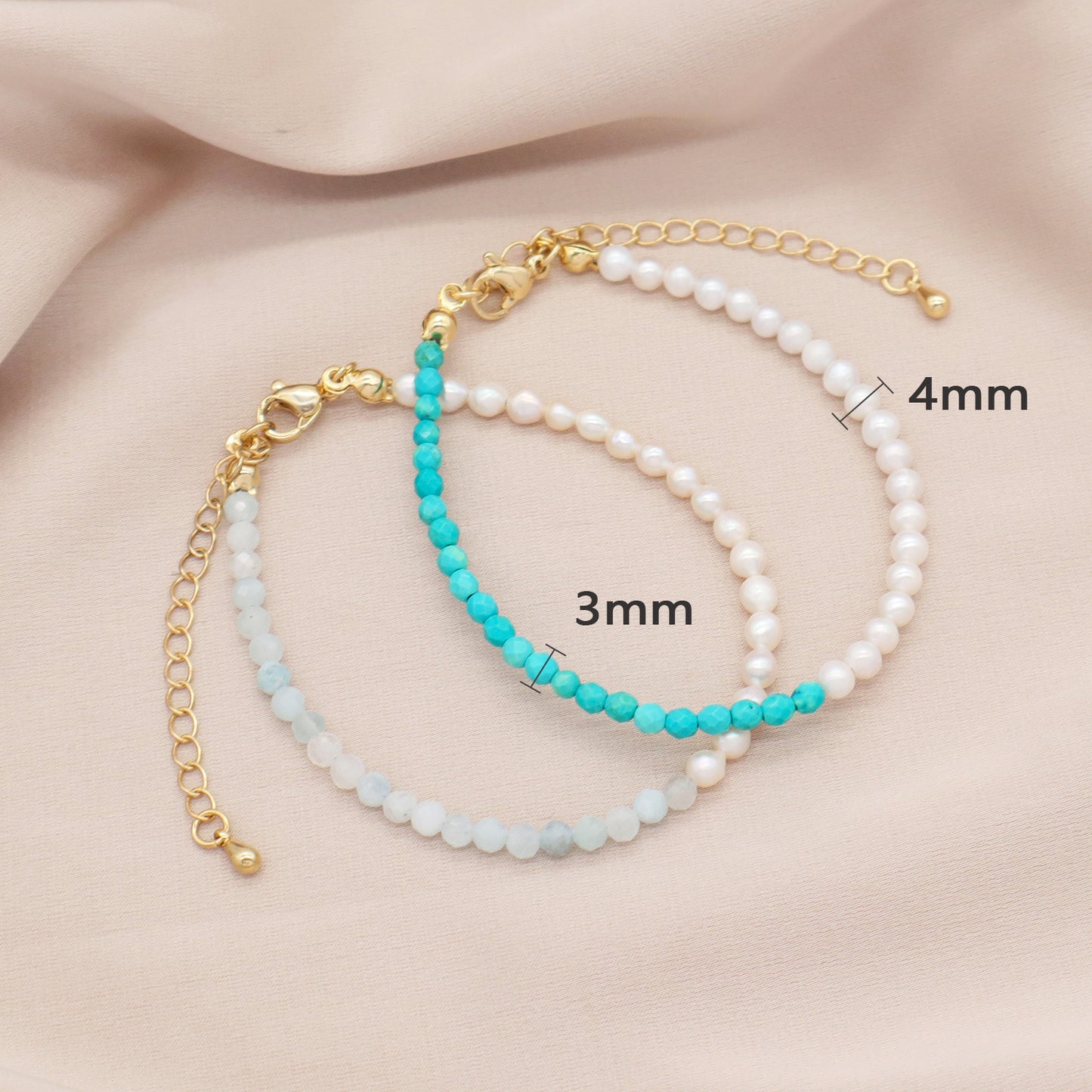 Custom Wholesale Handmade natural stone Bracelets Bangle jewelry fresh water pearl beaded bracelet For Women Girls kids