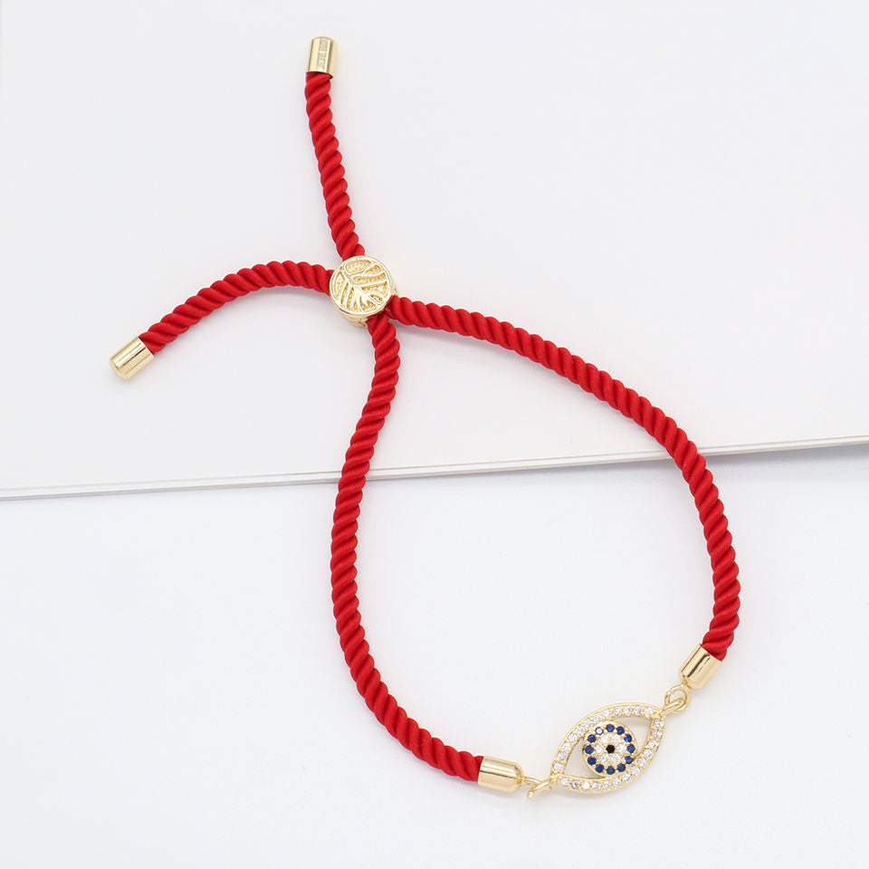 Wholesale Fashion Women Jewelry Factory Custom CZ Ajustable Gold Plated family Tree Turkish Evil eyes Charm bracelet