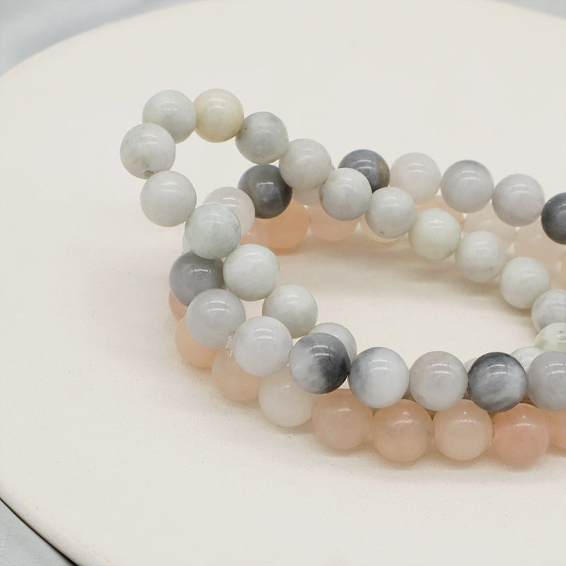 Custom OEM Handmade 8mm Clear Quartz Pink Aventurine Eagle Eye Agate Labradorite Gemstone Elastic Natural Stone Beads Bracelet