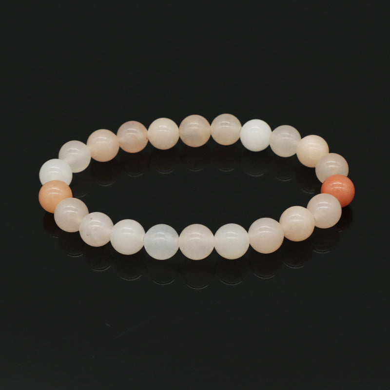Custom OEM Handmade 8mm Clear Quartz Pink Aventurine Eagle Eye Agate Labradorite Gemstone Elastic Natural Stone Beads Bracelet
